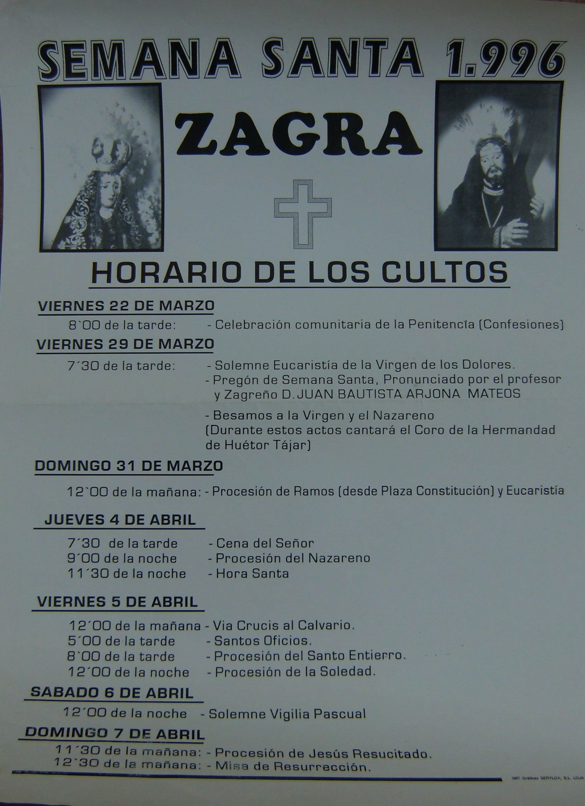 Semana Santa en Zagra 1996 Zagra